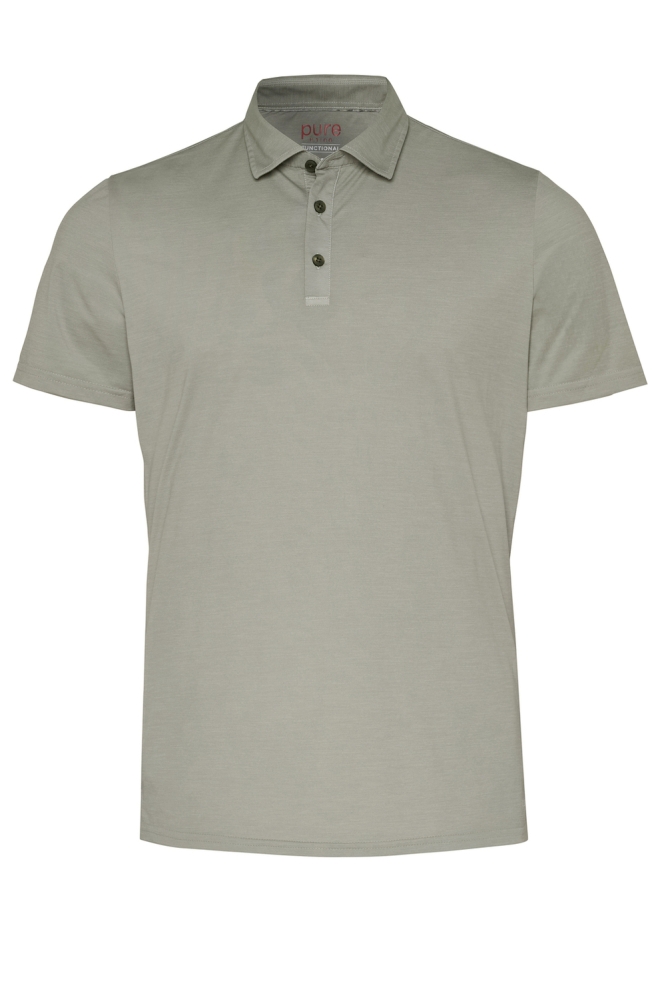 FUNCTIONAL POLO SLIM FIT HALBARM E11320-92930 430 OLIVE PLAIN